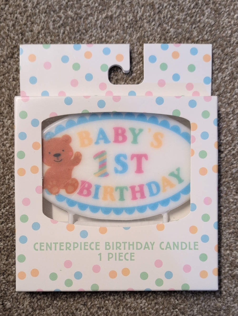 NWT Baby's 1st Birthday Centerpiece Candle